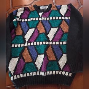Vtg 90s Coogi style Concrete Mix crew sweaterXL chucky Mens Bill Cosby